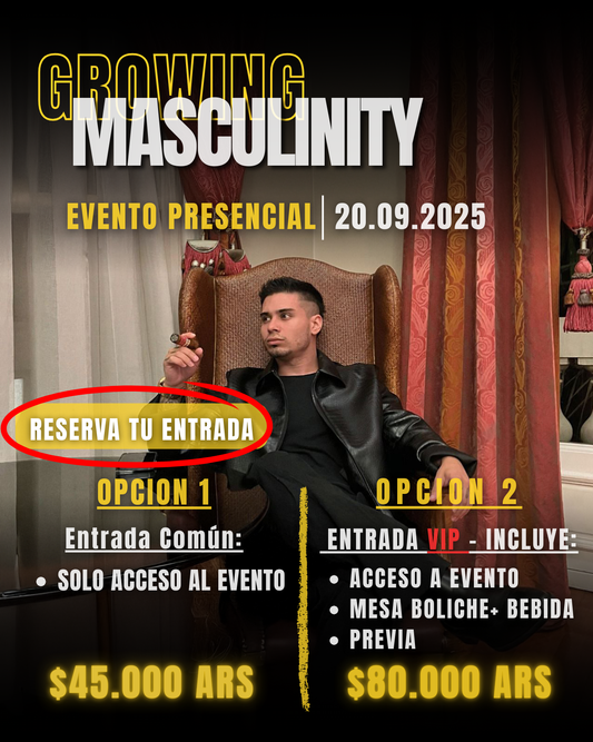 TICKETS - EVENTO GROWING MASCULINITY